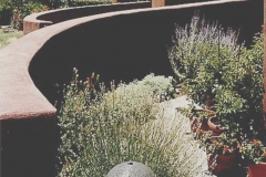 A home’s patio wall