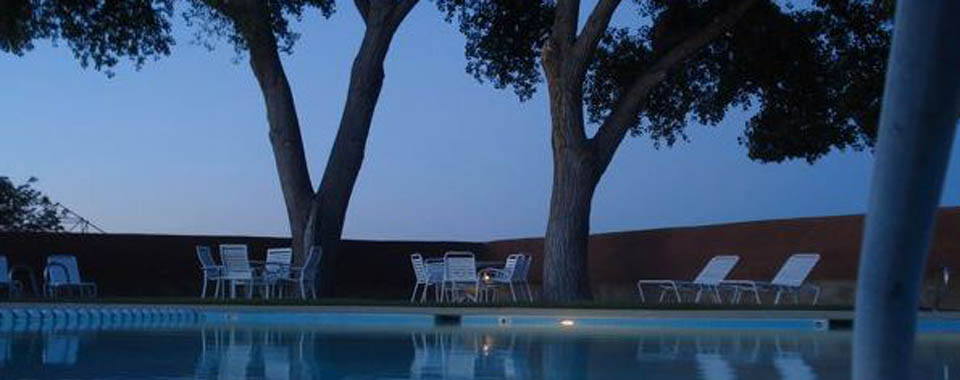 La Luz swimming pool at night